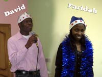 Our brilliant MCs - David (Congo) and Faridah (Kenya).