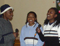 Linda with her Kenyan friends sang a very nice song in their native language